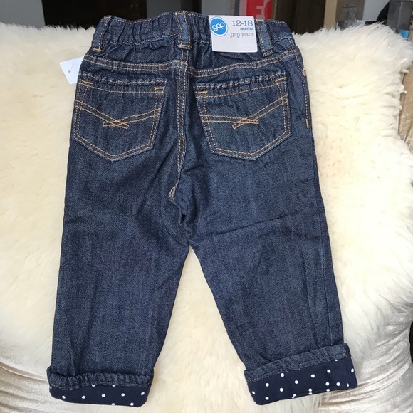 GAP Kids Girls Jeans w Polka Dots NWT, 12-18m - Picture 2 of 4